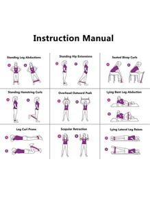 5入組瑜伽鍛煉阻力帶 - 彩色 - 查看 7