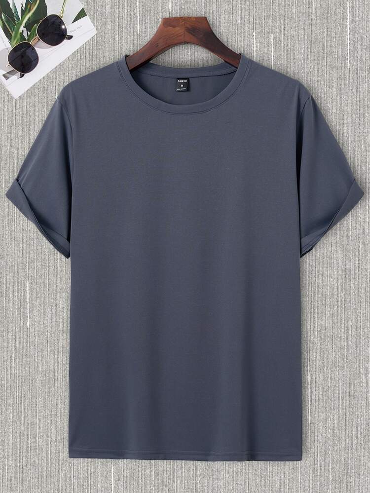 Manfinity EMRG 男士花和標語圖案T恤 - 灰色 - 查看 2