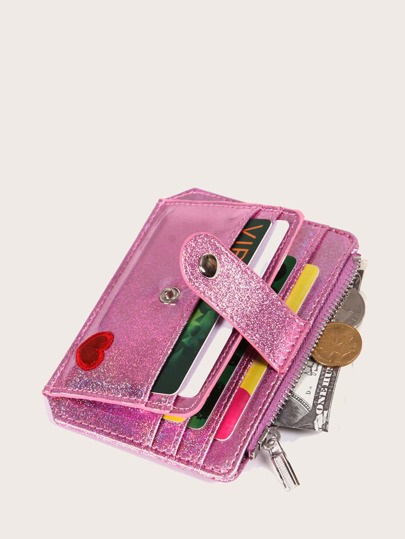 CUIKCA Holographic Letter Graphic Funky Slim Lightweight Portable Cash Money Card Card Coin Pocket Short Wallet Small Pouch Small Purse Pocket Wallet For Birthday Gift Anniversary On Valentine Day Female Lady Girls Teenagers For College Student School Student Gift Bag Present Gifts For Teachers Hot Pink Purse School Supplies Teacher Gifts Back To School Valentines Card Holder Wallet Business Card Holder Credit Card Holder Id Card Holder Women For Women Mini Wallet Card Wallet