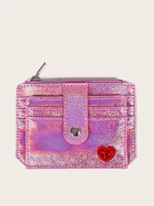 CUIKCA Lettre holographique graphique Funky mince léger portable argent liquide carte carte monnaie poche portefeuille court petite pochette petit sac à main poche portefeuille pour cadeau d'anniversaire anniversaire le jour de la Saint-Valentin femme dame filles adolescentes pour étudiant à l'université sac cadeau étudiant cadeau cadeaux pour les enseignants sac à main rose vif fournitures scolaires cadeaux pour enseignants retour à l'école porte-cartes de Saint-Valentin portefeuille porte-cartes de visite porte-cartes de crédit porte-cartes d'identité femmes pour femmes mini portefeuille porte-cartes