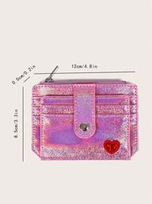 CUIKCA Lettre holographique graphique Funky mince léger portable argent liquide carte carte monnaie poche portefeuille court petite pochette petit sac à main poche portefeuille pour cadeau d'anniversaire anniversaire le jour de la Saint-Valentin femme dame filles adolescentes pour étudiant à l'université sac cadeau étudiant cadeau cadeaux pour les enseignants sac à main rose vif fournitures scolaires cadeaux pour enseignants retour à l'école porte-cartes de Saint-Valentin portefeuille porte-cartes de visite porte-cartes de crédit porte-cartes d'identité femmes pour femmes mini portefeuille porte-cartes