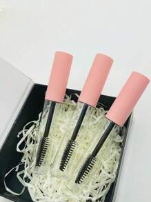3pcs Empty 10ML Mascara Bottle - Baby Pink - View 3
