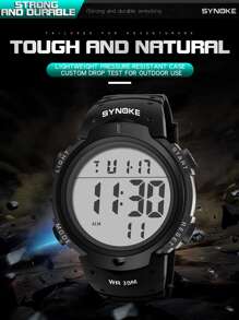 SYNOKE Reloj digital impermeable - Negro - Ver 5