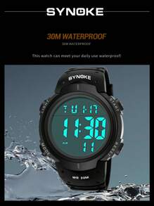 SYNOKE Reloj digital impermeable - Negro - Ver 1