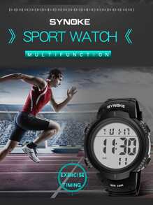 SYNOKE Reloj digital impermeable - Negro - Ver 3