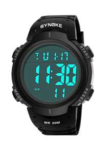 SYNOKE Reloj digital impermeable - Negro - Ver 4