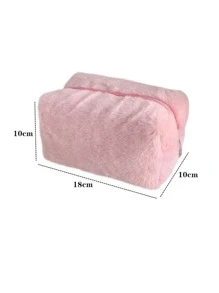 毛茸茸粉色化妝包，化妝袋化妝袋護膚袋化妝包行李收納袋，旅行必備品，游輪必備品，宿舍必備品，婚禮伴娘禮物，母親禮物，生日禮物，朋友和教師禮物，家居裝飾，浴室客廳臥室裝飾，浴室收納盒，珠寶收納盒，唇彩收納盒，指甲油收納盒化妝包收納化妝品組合 - 粉色 - 查看 5