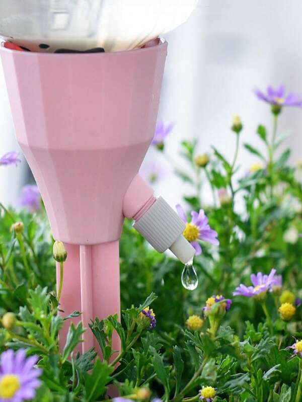 3pcs/set TPR Self Watering Device, Simple Pink Plant Watering Device For Plant