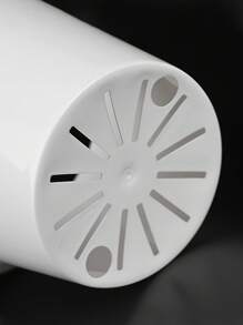 1pc Plastic Flower Pot, Modern Letter Graphic Flower Pot For Home - White - View 4