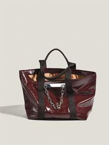 Linh hoạt Đơn giản Túi tote Đối với Tay Mang Và Vai Mang - Màu Đỏ Sâu - Xem 6