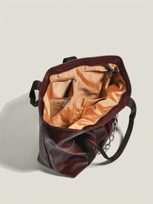 Linh hoạt Đơn giản Túi tote Đối với Tay Mang Và Vai Mang - Màu Đỏ Sâu - Xem 7