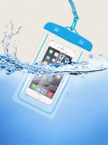 Túi đựng điện thoại chống thấm dạ quang - Màu xanh lam - Xem 1