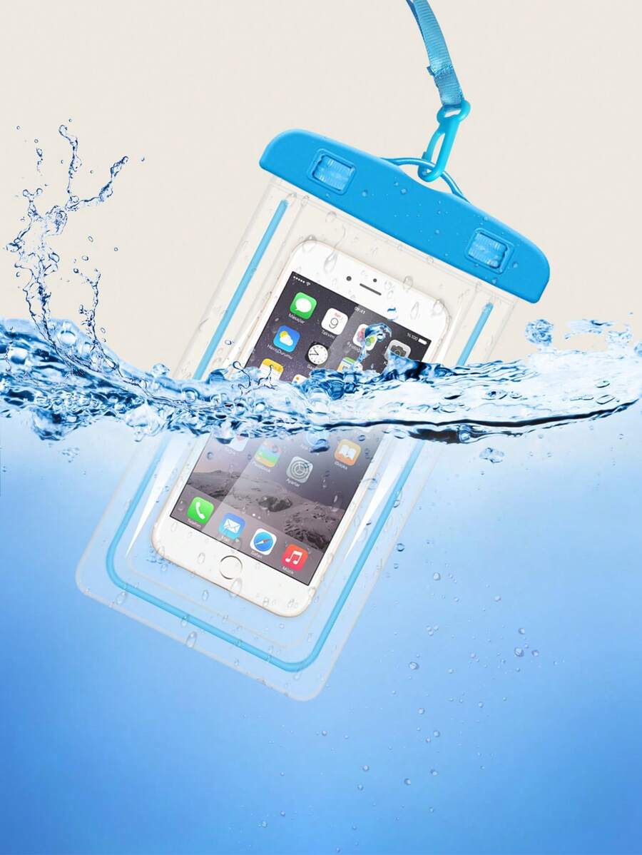 Túi đựng điện thoại chống thấm dạ quang - Màu xanh lam - Xem 1