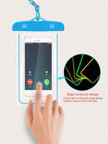 Túi đựng điện thoại chống thấm dạ quang - Màu xanh lam - Xem 4