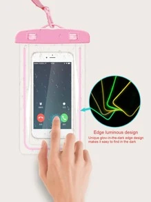 Luminous Waterproof Phone Bag - Pink - View 4