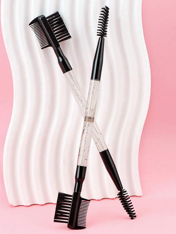 2pcs Doubleended Eyebrow Brush,Eyelash Comb Eyelash Shaper and Eyebrow