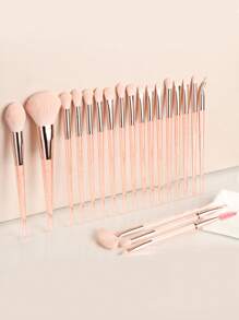 Juego de brochas de maquillaje, 20 piezas minimalistas multifuncionales, herramienta de maquillaje cosmético para principiantes, brochas de maquillaje/cosméticas, juego de brochas, juego de brochas de maquillaje, juego de maquillaje completo, juego de brochas de maquillaje, kit de maquillaje completo, juego de brochas, juego de brochas de maquillaje, set de regalo de maquillaje, set - Rosa - Ver 2