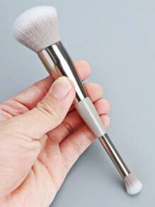 ronshadow Dual Purpose Makeup Brush, 1pc Minimalist Portable Multifunctional Makeup Brush Cosmetic Makeup Tool For Beginner - Champagne - View 2