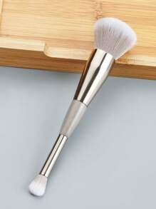 ronshadow Dual Purpose Makeup Brush, 1pc Minimalist Portable Multifunctional Makeup Brush Cosmetic Makeup Tool For Beginner - Champagne - View 3