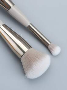 ronshadow Dual Purpose Makeup Brush, 1pc Minimalist Portable Multifunctional Makeup Brush Cosmetic Makeup Tool For Beginner - Champagne - View 5