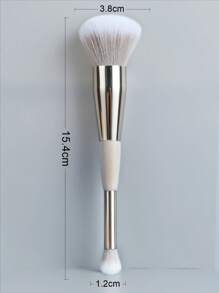 ronshadow Dual Purpose Makeup Brush, 1pc Minimalist Portable Multifunctional Makeup Brush Cosmetic Makeup Tool For Beginner - Champagne - View 7