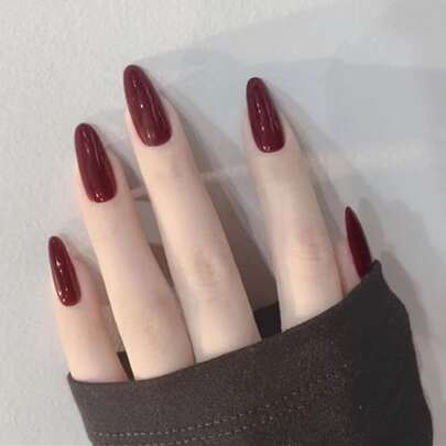 24入組優雅純色橢圓形修甲配件，包括果凍膠和指甲檔，適合戶外活動、休閒娛樂、派對、舞蹈和日常貼片美甲所需工具