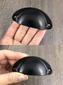 10pcs/set Black Drawer Knob, Semicircle Shaped Drawer Pull Drawer Handle For Home - Black - View 4