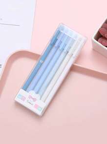 6 piezas Pluma de gel con estampado de dibujos animados al azar - Multicolor - Ver 6