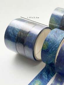 3卷圖案印花裝飾膠帶 - 彩色 - 查看 4