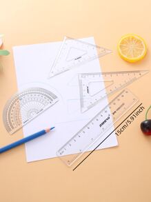 1 set Regla transparente, Reglas - transparente - Ver 3