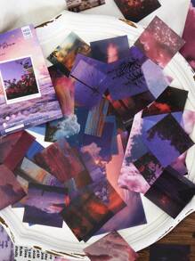 55入組風景圖案貼紙 - 彩色 - 查看 1