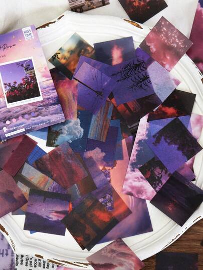 55入組風景圖案貼紙