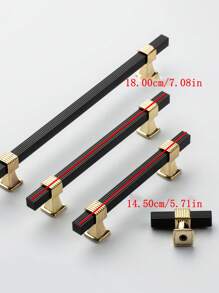 1 tay cầm ngăn kéo hai tông màu tối giản - màu đen - Xem 2
