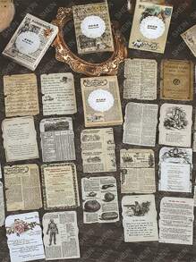 24pcs Vintage Pattern Random Sticker - Multicolor - View 4