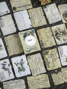 24pcs Vintage Pattern Random Sticker - Multicolor - View 5