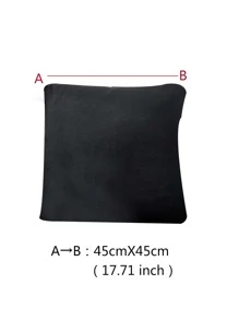 1 Chắc Chắn Đệm, Đơn Giản Màu Đen Vải Gối Cho Phòng Ngủ Ghế Sofa Phòng Khách, Gối Lắp Không Bao Gồm - màu đen - Xem 3