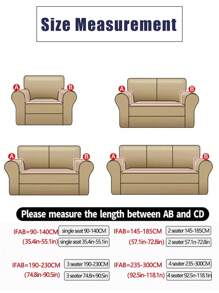 1入組裝滌綸沙發套圖形圖案荷葉邊彈力沙發套適用於客廳 - 彩色 - 查看 2