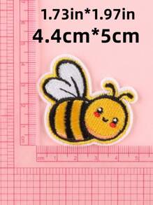 3pcs Cartoon Bee Shaped Iron-on Patch,Cartoon Polyester Patch For Sewing - Multicolor - View 2