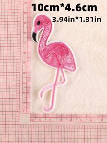 4入組火烈鳥刺繡熨燙貼片 - 彩色 - 查看 2