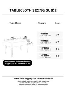 1入組幾何樣式波西米亞滌綸流蘇裝飾桌布 - 彩色 - 查看 2