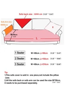 1 Polyester Sofa Khăn, Đồ Họa Hiện Đại Sò Viền Chống Trơn Trượt Ghế Sofa Chăn Cho Tất Cả Các Mùa - màu đen - Xem 2