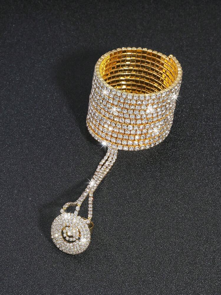 Gold Color Belly Dance Crystal Bracelet for Women 1Piece