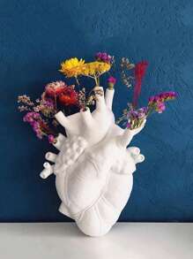 1 pieza Florero con diseño de corazón - Blanco - Ver 1