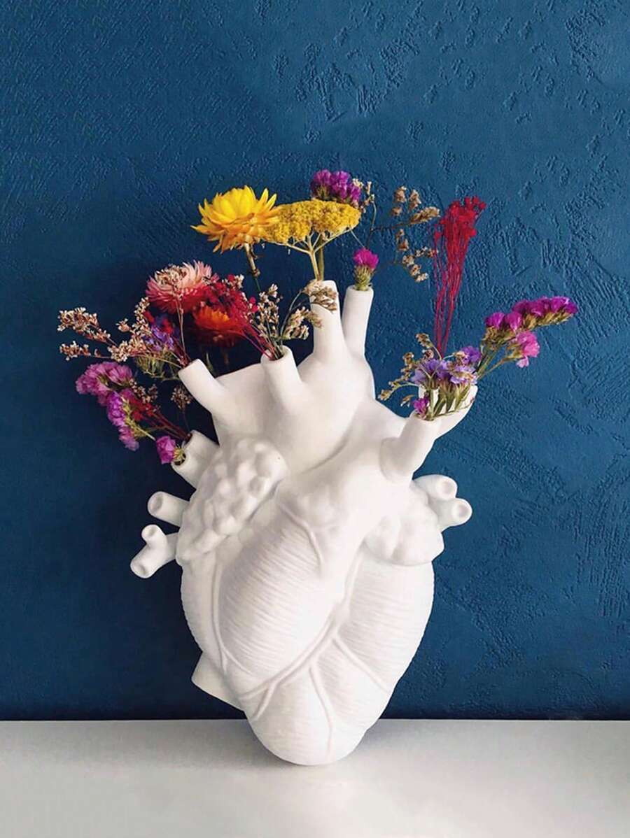 1 pieza Florero con diseño de corazón - Blanco - Ver 1