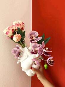 1 pieza Florero con diseño de corazón - Blanco - Ver 3