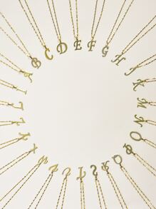1 vòng cổ trang trí chữ cái - Vàng - Xem 1