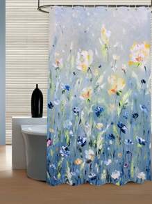 Rèm tắm chống thấm in hoa - Nhiều màu - Xem 1