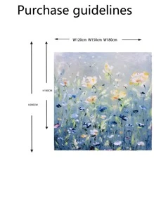 Rèm tắm chống thấm in hoa - Nhiều màu - Xem 4