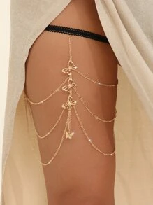 1 Miếng Của phụ nữ Thời trang Đồ trang sức Mạ vàng 18K Chuỗi Mặt dây chuyền con bướm Dây chuyền cơ thể Chuỗi đùi Qủa tặng - Nhiều màu - Xem 12