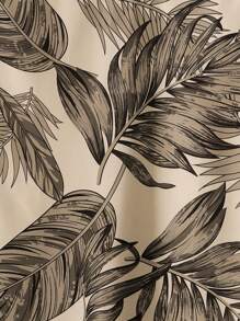 Manfinity RSRT Men Tropical Print Shirt Without Tee - Khaki - View 5